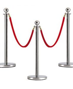 Cột chắn dây chùng inox trắng 201 kích thước (Ø)đế 320mm x (H) 950mm x (Ø)trụ 50mm  HTIC-O PALOCA