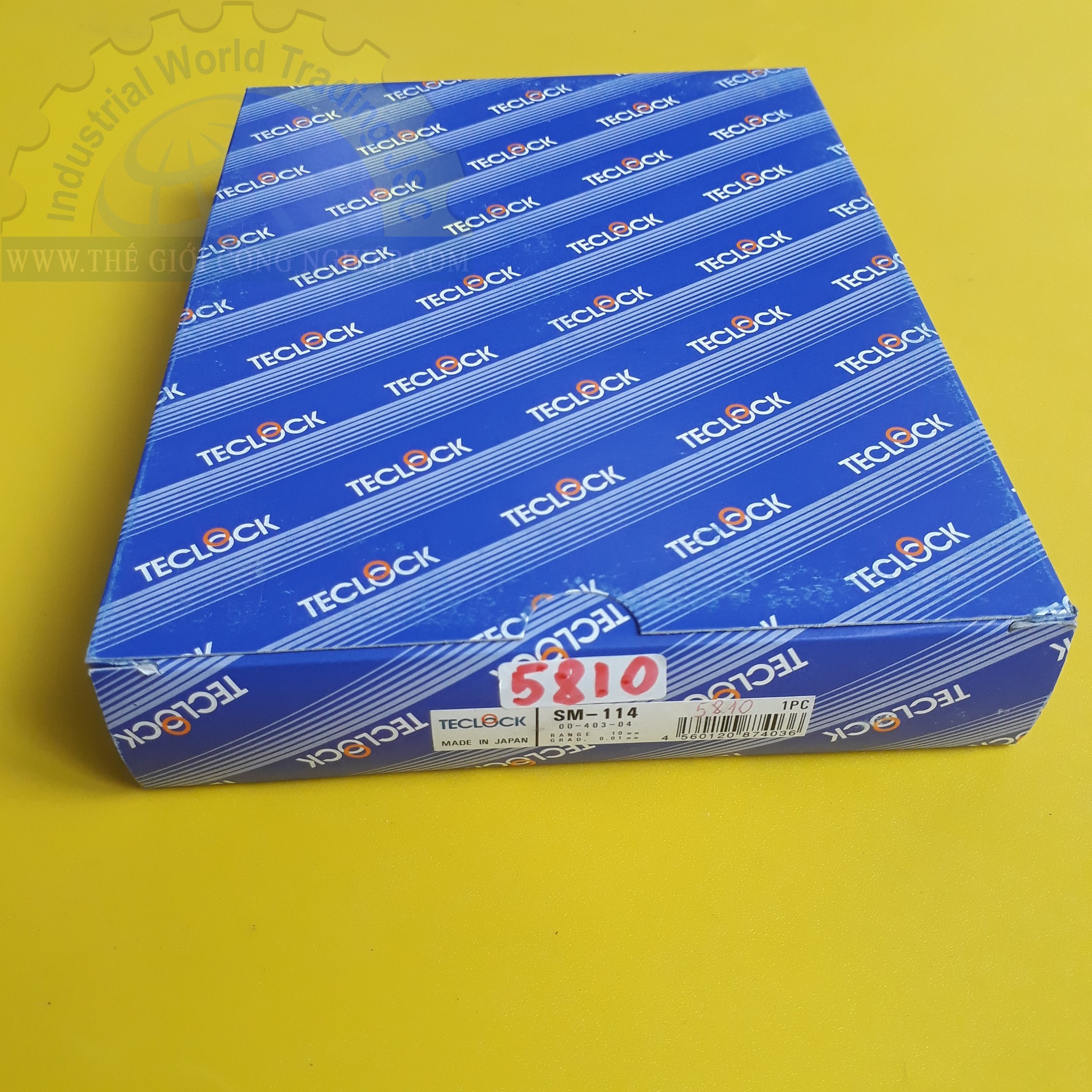 Đồng hồ đo độ dày loại hiển thị cơ 0-10mm/0.01mm, 120 throat SM-114 Teclock Đồng hồ đo độ dày loại hiển thị cơ 0-10mm/0.01mm, 120 throat SM-114 Teclock