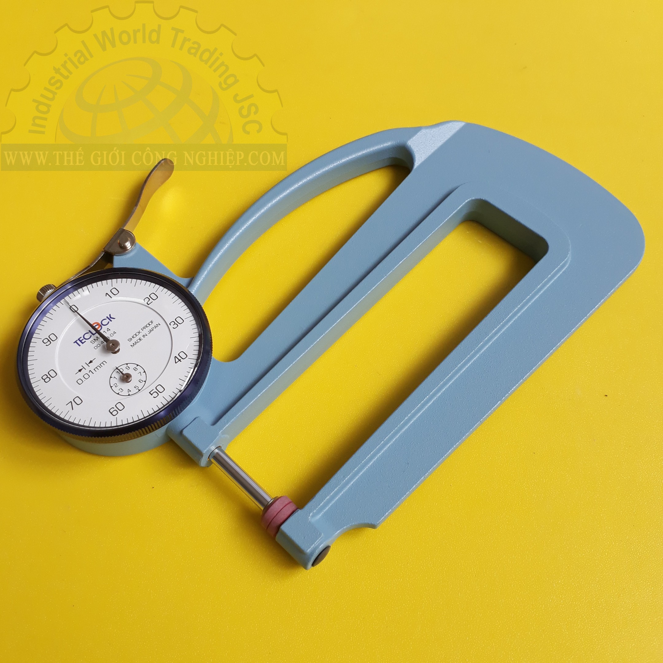 Đồng hồ đo độ dày loại hiển thị cơ 0-10mm/0.01mm, 120 throat SM-114 Teclock Đồng hồ đo độ dày loại hiển thị cơ 0-10mm/0.01mm, 120 throat SM-114 Teclock