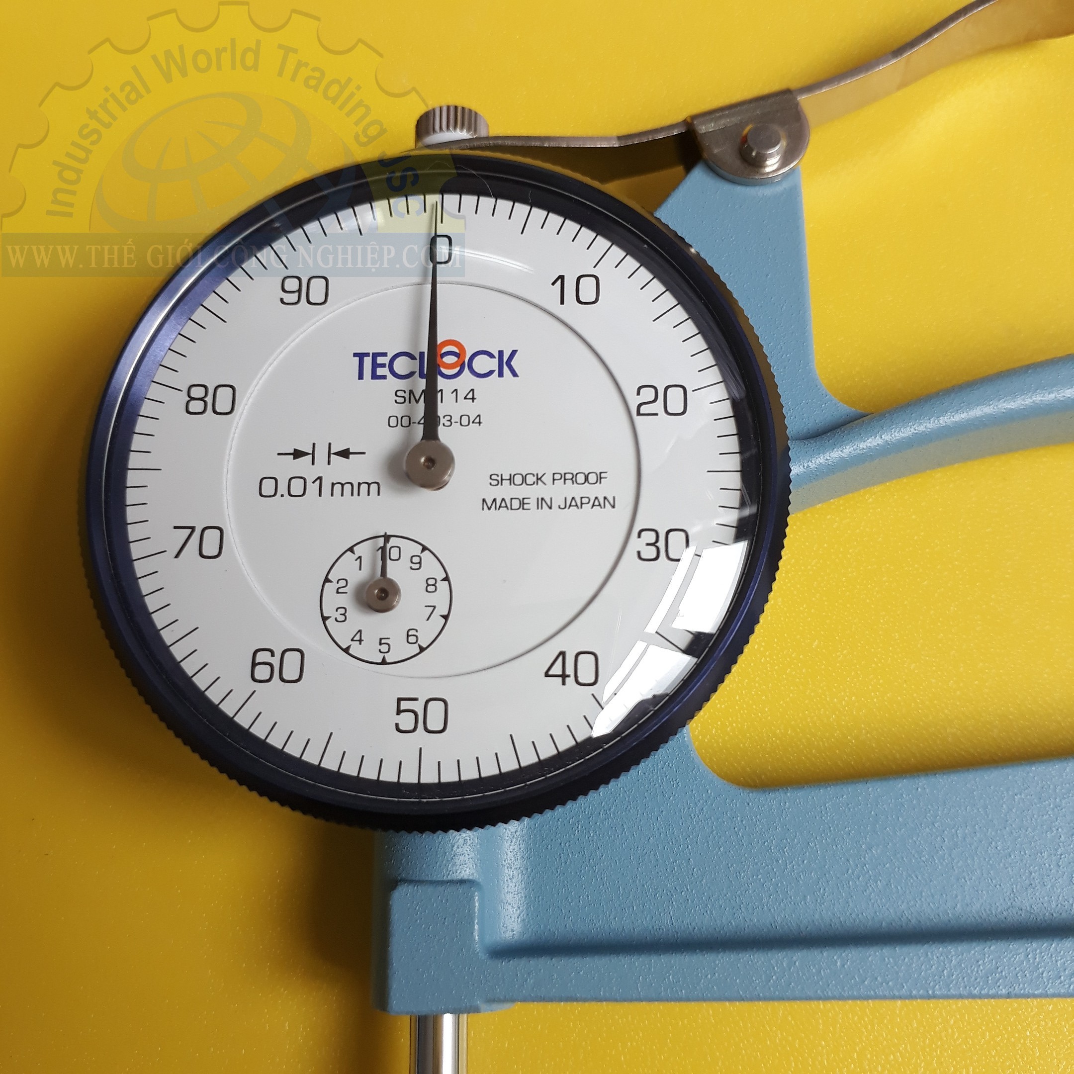 Đồng hồ đo độ dày loại hiển thị cơ 0-10mm/0.01mm, 120 throat SM-114 Teclock Đồng hồ đo độ dày loại hiển thị cơ 0-10mm/0.01mm, 120 throat SM-114 Teclock
