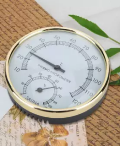 Đồng hồ đo nhiệt độ và độ ẩm phòng xông hơi khô 10 ~ 120 oC / 0% ~ 100% RH TGCN-49268 SAUNA