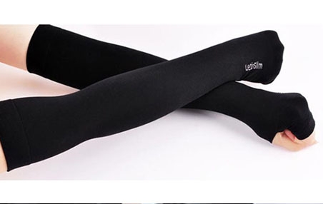 Găng tay thun chống nắng xỏ ngón màu đen 50×8.5 cm  TGCN-46773 Let'sslim