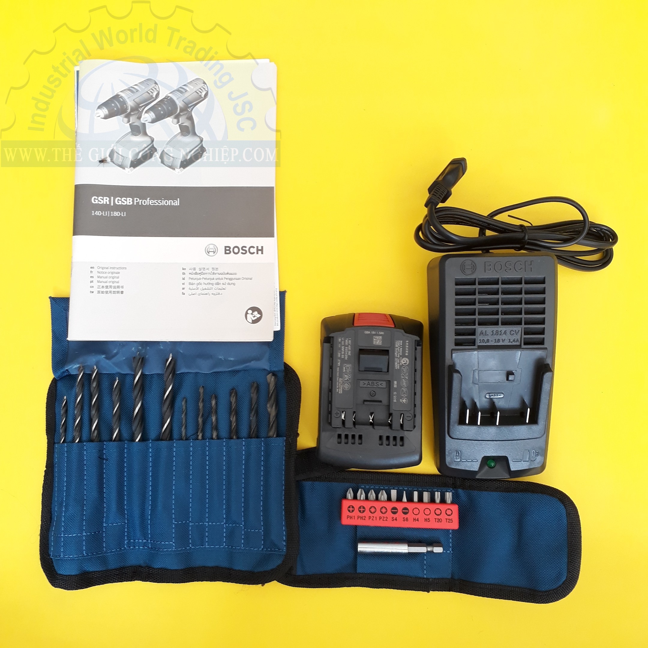 Máy khoan vặn vít dùng pin  0 - 450 / 0 - 1700 vòng/phút  GSR 180-LI BOSCH Máy khoan vặn vít dùng pin  0 - 450 / 0 - 1700 vòng/phút  GSR 180-LI BOSCH