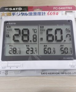 Nhiệt ẩm kế để bàn, dải đo nhiệt độ 0 ~ 50 ℃, dải đo độ ẩm 20 ~ 95% rh PC-5400TRH Sato