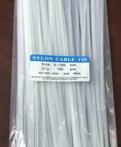 Dây rút nhựa màu trắng 5 x 300mm  TGCN-16727 HUADA