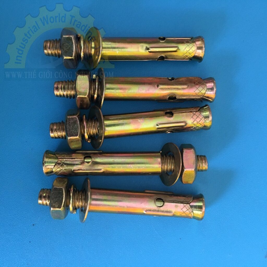 Tắc kê sắt xi vàng M10x80mm  TGCN-38613 vhardware