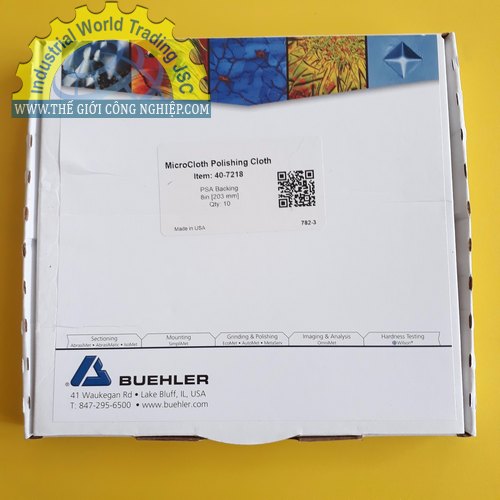 Vải đánh bóng dùng cho phòng thí nghiệm có đường kính 8 inch (203mm) 40-7218 Buehler Vải đánh bóng dùng cho phòng thí nghiệm có đường kính 8 inch (203mm) 40-7218 Buehler