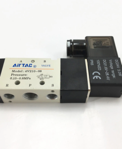 Van điện từ 24VDC, 5 cổng 2 vị trí, kích thước cổng 1/4"  4V210-08-24VDC AIRTAC