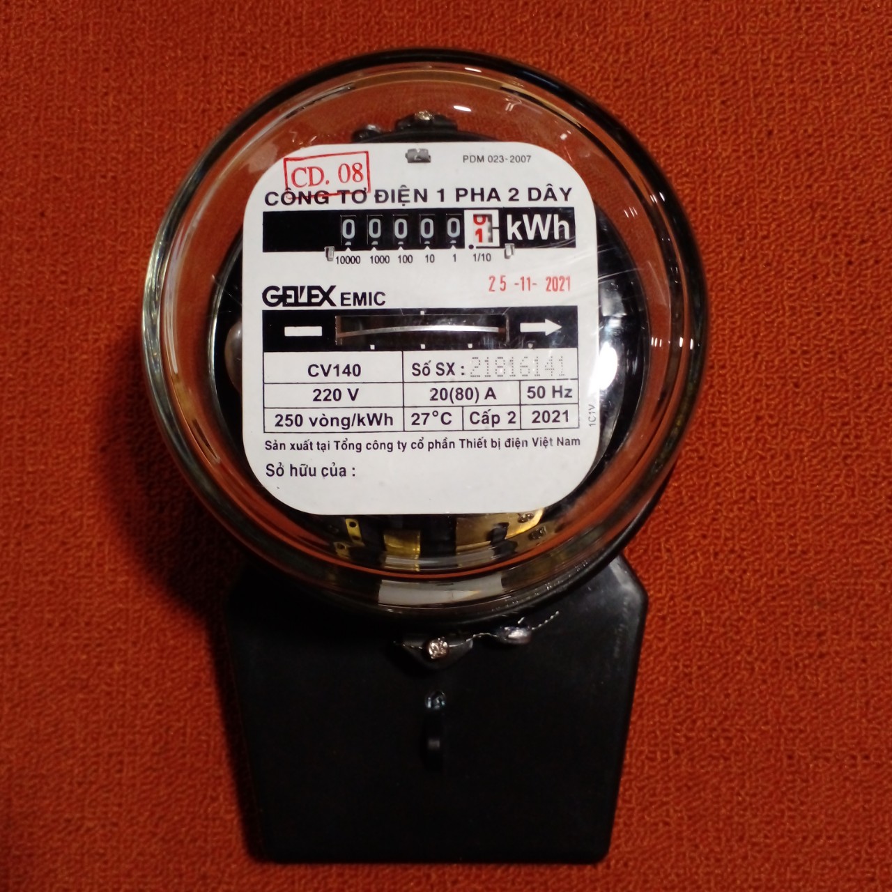 cong-to-dien-1-pha-2-day-cv140-2080a-gelexemic-1639132976-2 Công tơ điện 1 pha 2 dây điện áp 220V (Kiểm định) CV140 20(80)A Gelexemic