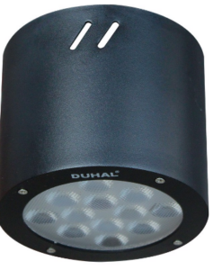 Đèn lon gắn nổi sử dụng bóng led 220v/50Hz, kích thước ØxH 118x100mm  SDFB803 (Loại tròn - màu đen) DUHAL