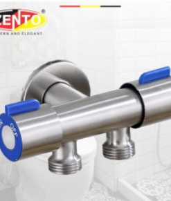 Van góc 2 đầu ra Angle Valve Dual Outlet, ren ngoài Ø20 chất liệu inox  ZT9820 (G1/2) ZENTO